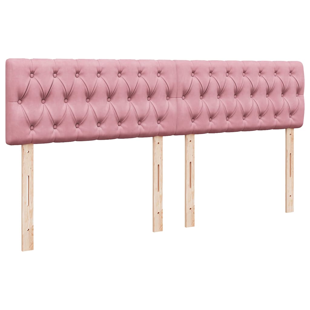 Ottoman-Bett mit Matratze Rosa 160x200 cm Samt