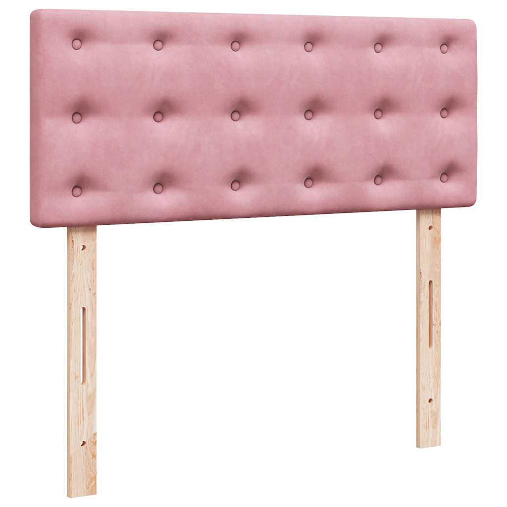 Ottoman-Bett mit Matratze Rosa 120x200 cm Samt