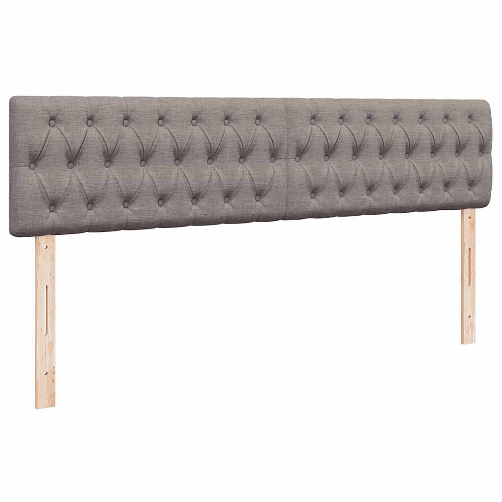 Ottoman-Bett mit Matratzen Taupe 200x200 cm Stoff