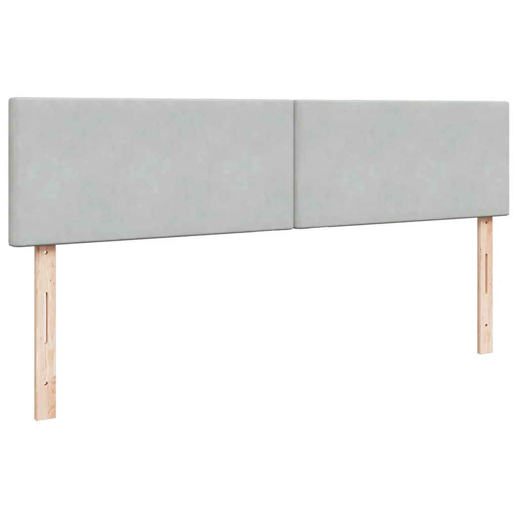 Ottoman-Bett mit Matratzen Hellgrau 200x200 cm Samt