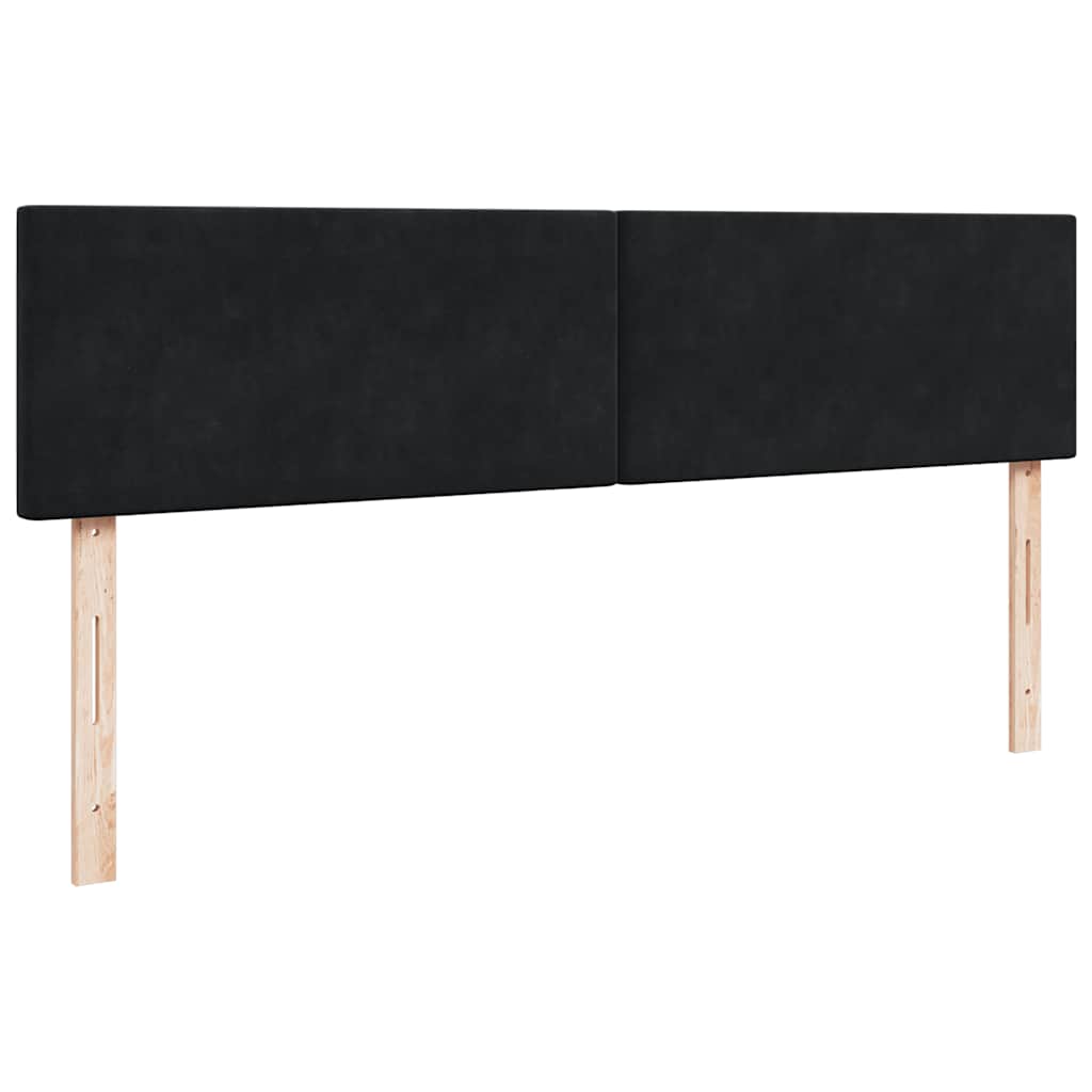 Ottoman-Bett mit Matratzen Schwarz 200x200 cm Samt