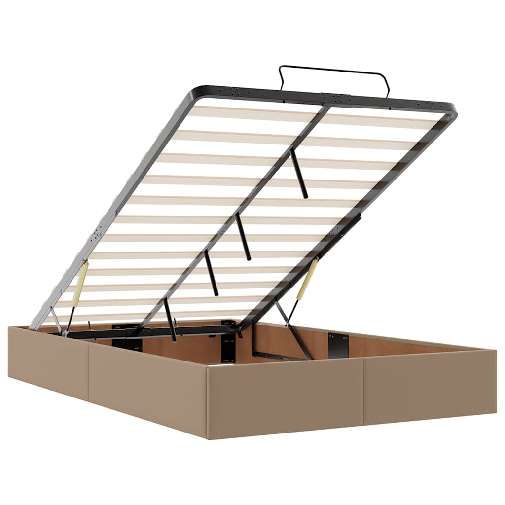 Ottoman-Bett mit Matratzen & LEDs 120x200cm Kunstleder