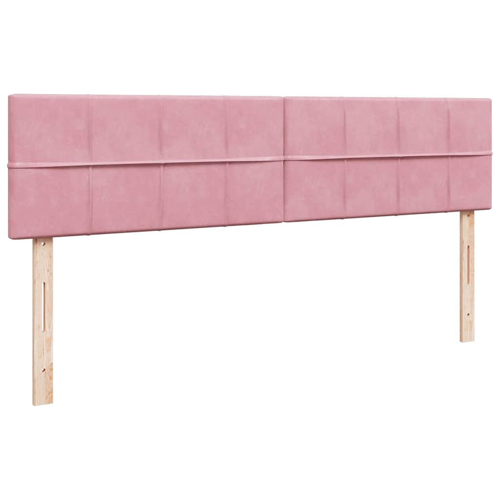 Ottomane Bett mit Matratze & LEDs Rosa 180x200 cm Samt