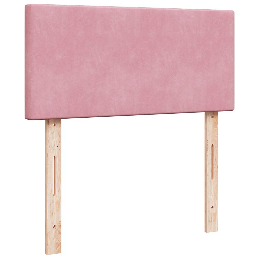 Ottoman-Bett mit Matratzen & LEDs Rosa 200x200 cm Samt