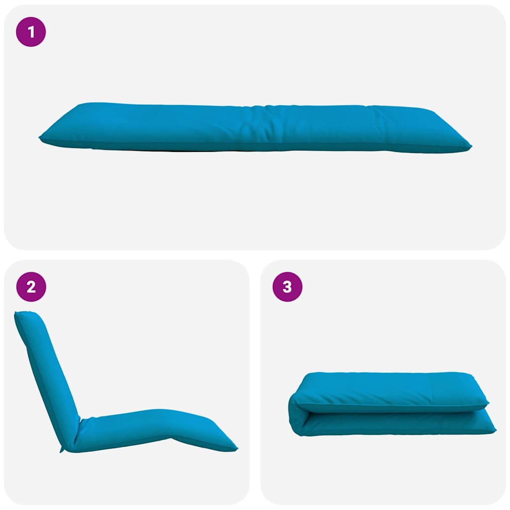 Sonnenliege Klappbar Hellblau 175x54x8,5 cm Oxford-Gewebe