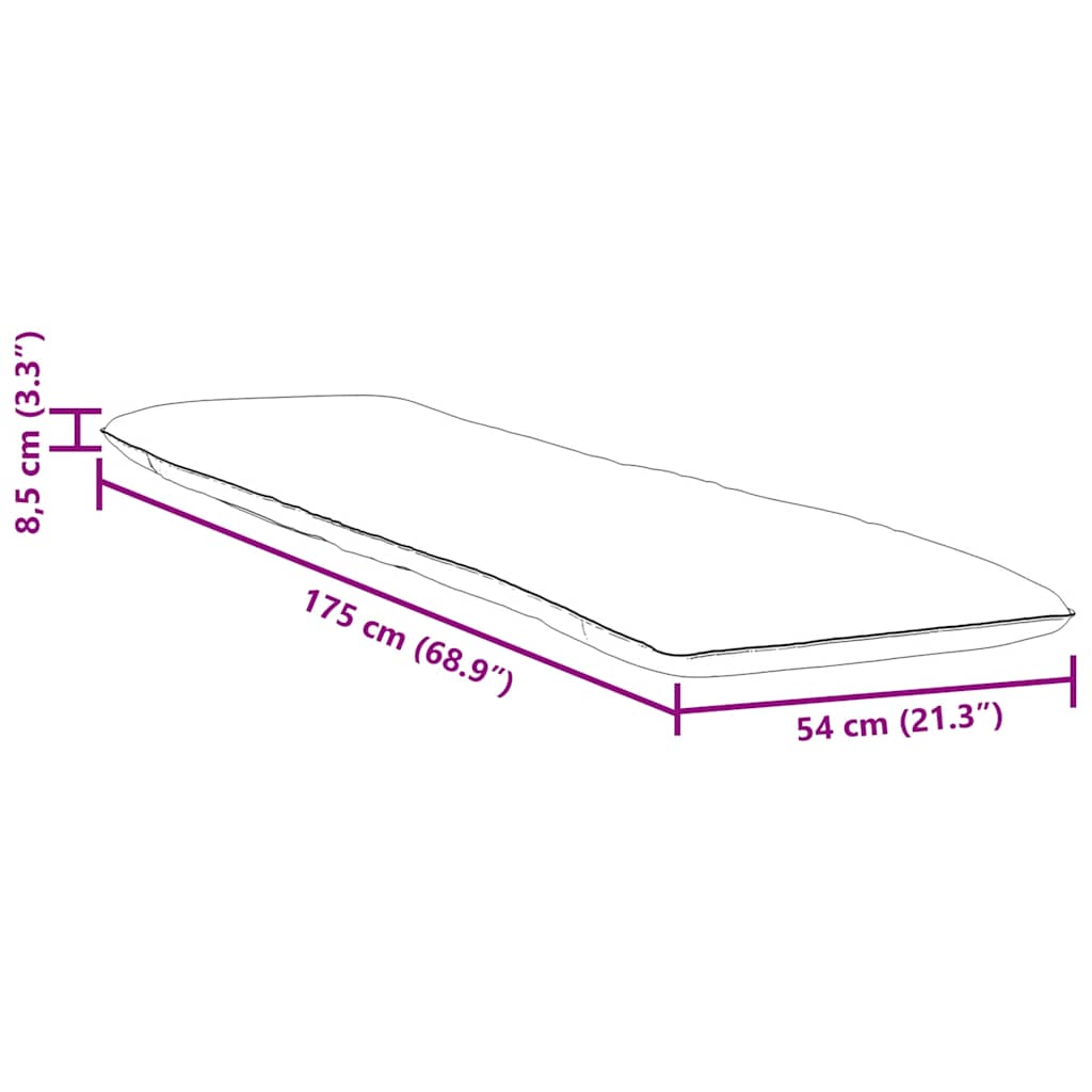 Sonnenliege Klappbar Blattmuster 175x54x8,5 cm Oxford-Gewebe