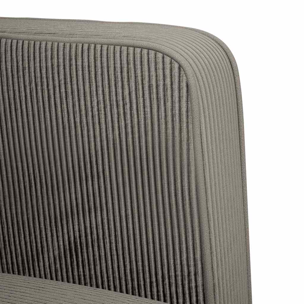 Two-seater sofa light grey 109 cm corduroy