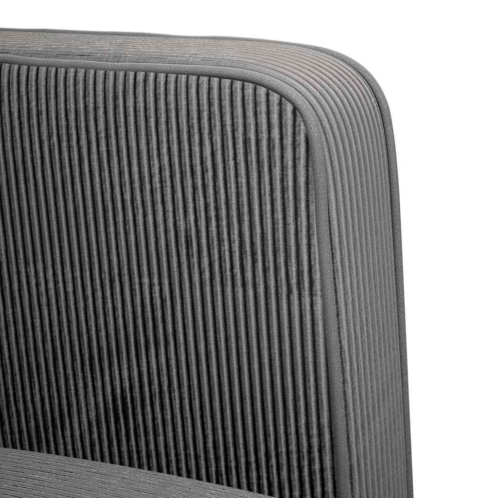Canapé deux places gris foncé 109 cm velours côtelé