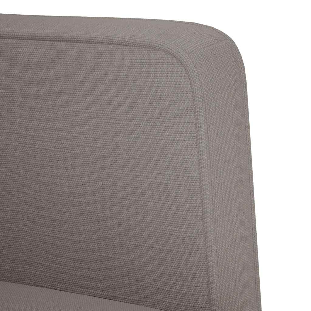 Fauteuil avec accoudoirs en tissu taupe 53 cm