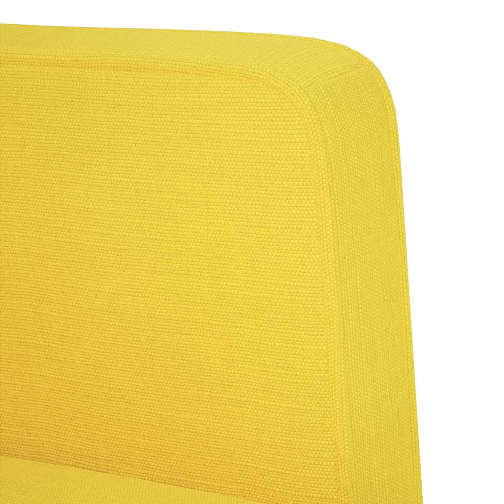 Fauteuil avec accoudoirs en tissu jaune clair 53 cm