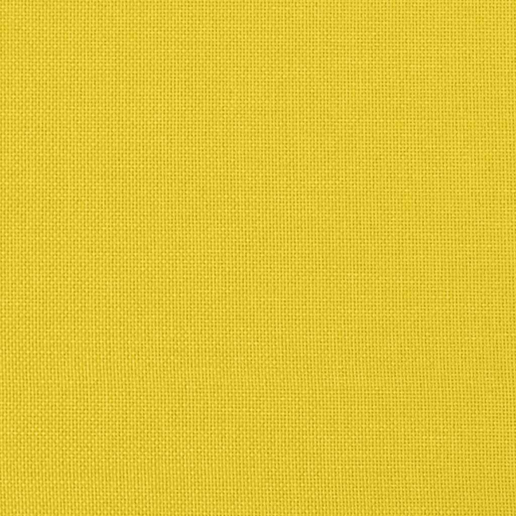 Fauteuil avec accoudoirs en tissu jaune clair 53 cm