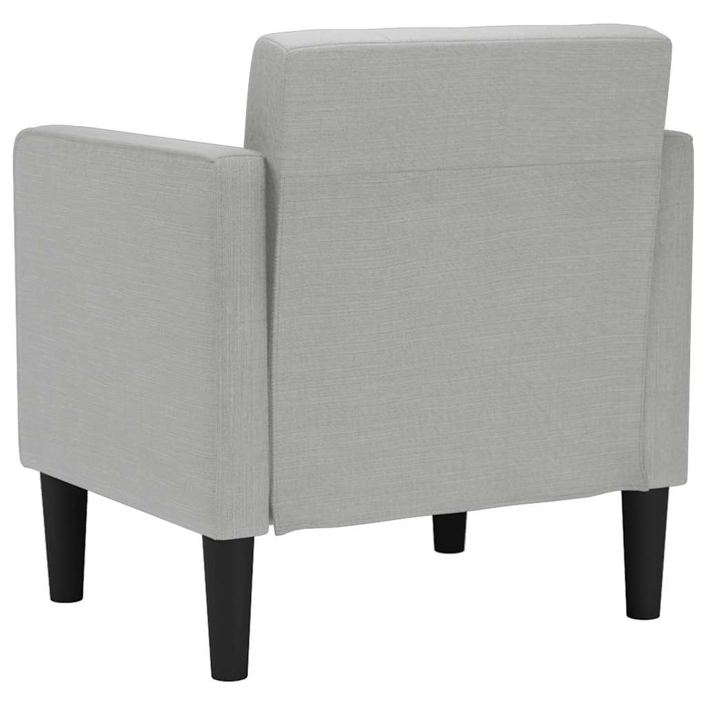 Fauteuil avec accoudoirs en tissu gris nuage 53 cm