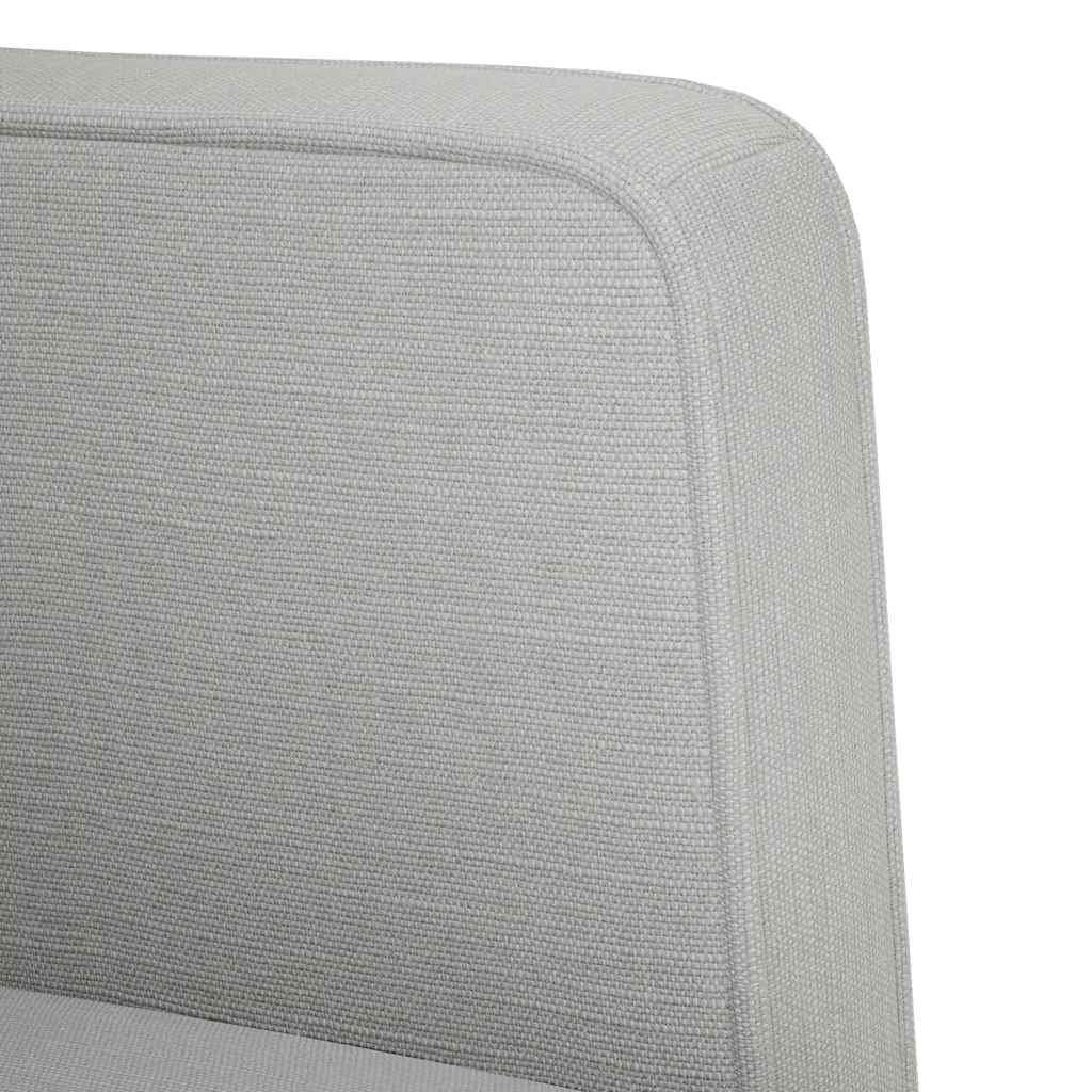 Fauteuil avec accoudoirs en tissu gris nuage 53 cm