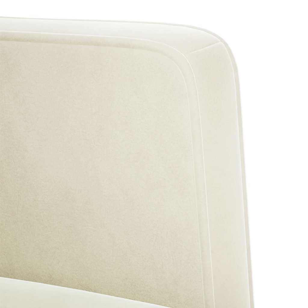 Fauteuil avec accoudoirs velours crème 53 cm