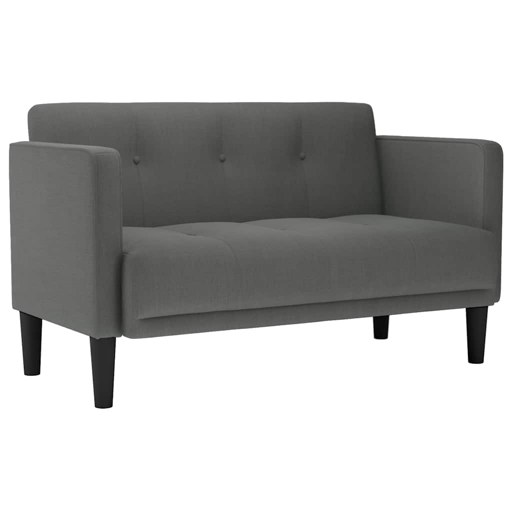 Canapé deux places gris foncé 111 cm tissu