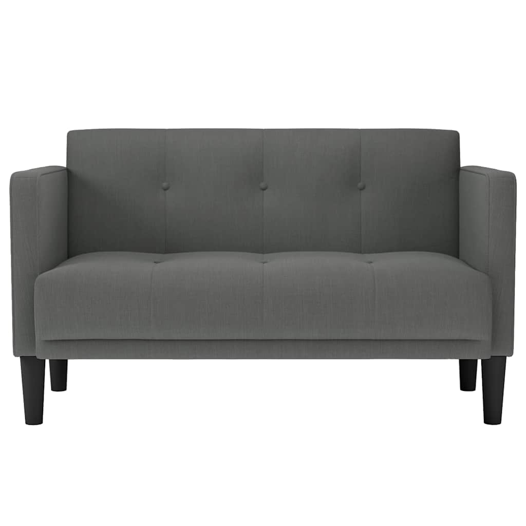 Canapé deux places gris foncé 111 cm tissu