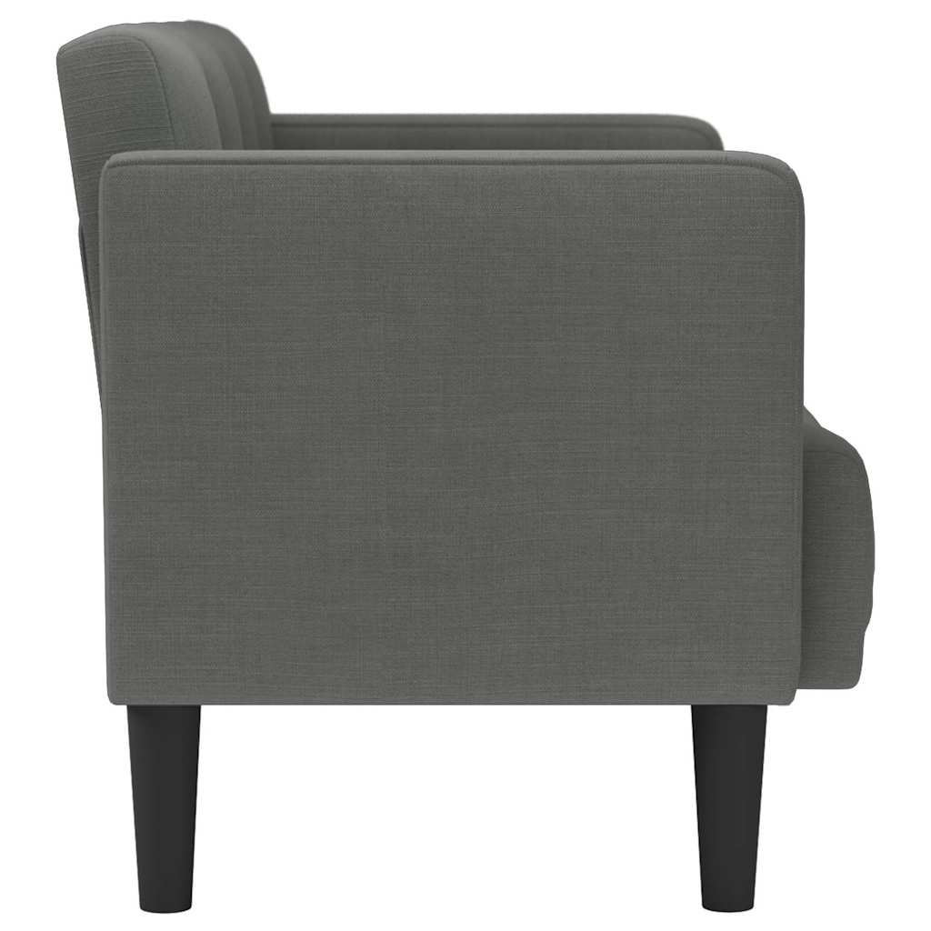 Canapé deux places gris foncé 111 cm tissu