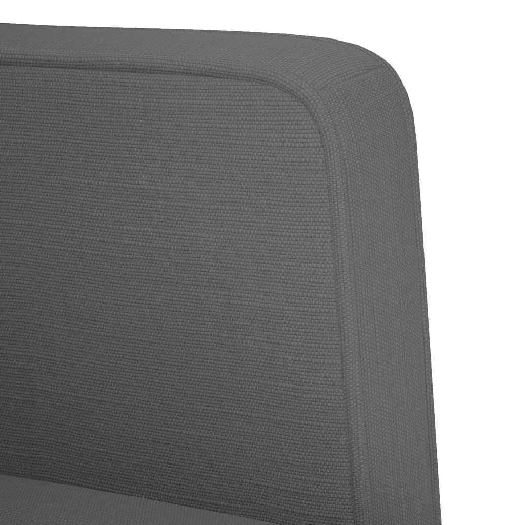 Canapé deux places gris foncé 111 cm tissu