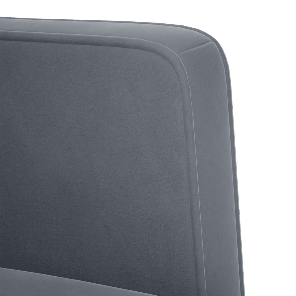 Canapé deux places gris foncé 111 cm velours