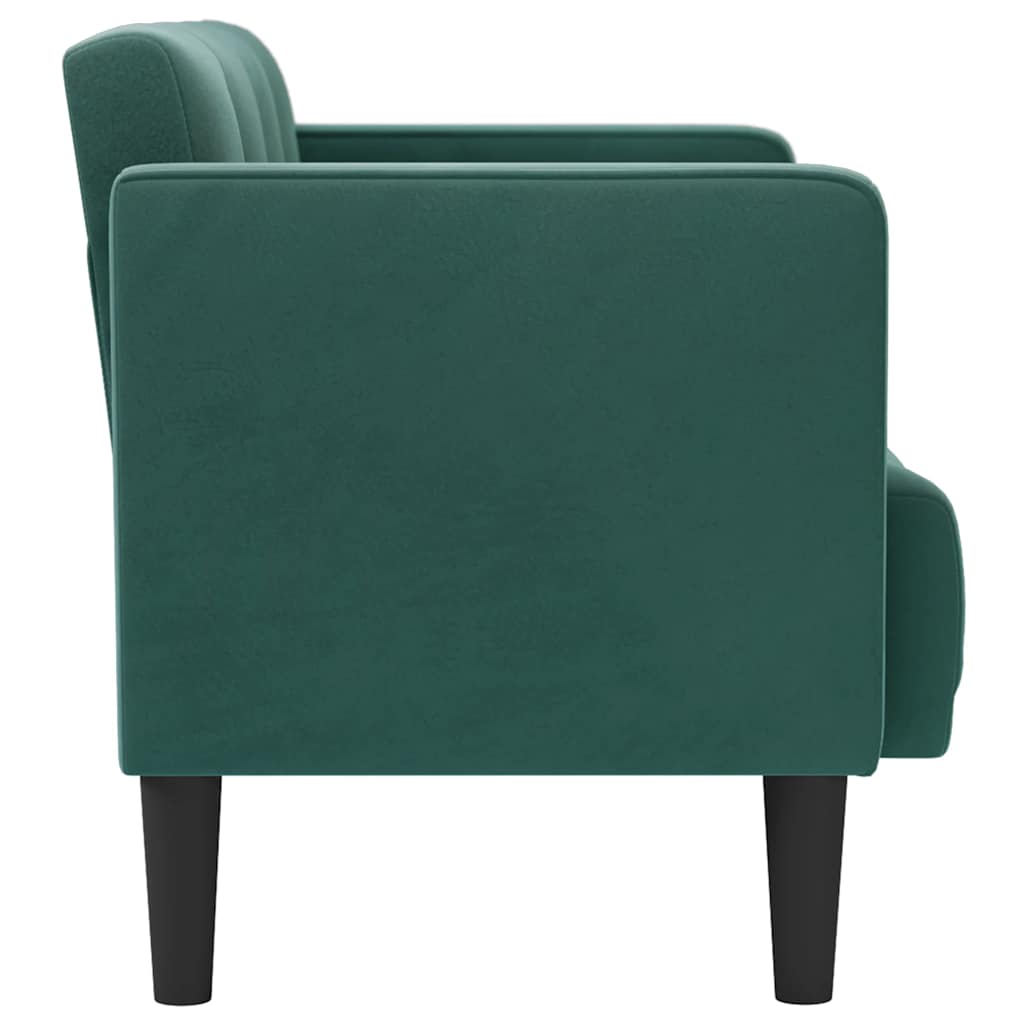 Zweisitzer-Sofa Dunkelgrün 111 cm Samt