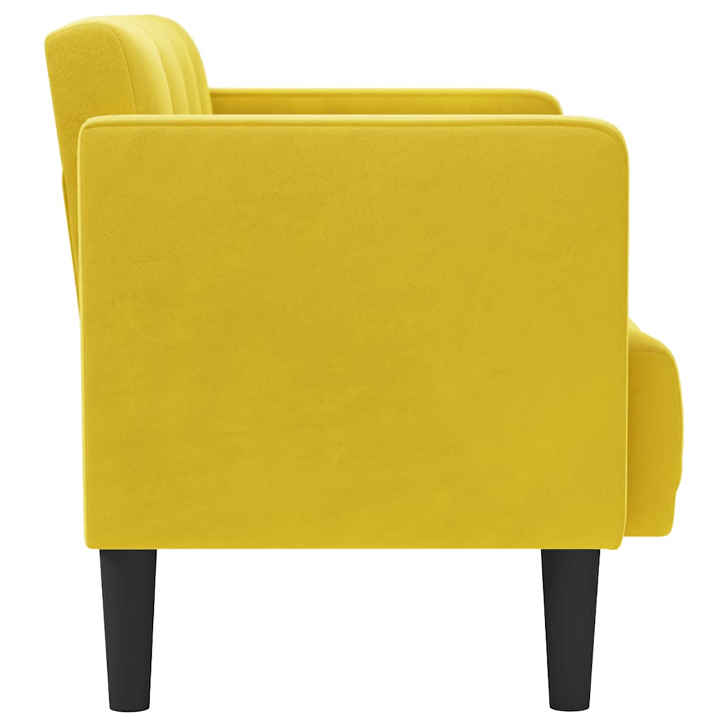 Zweisitzer-Sofa Gelb 111 cm Samt