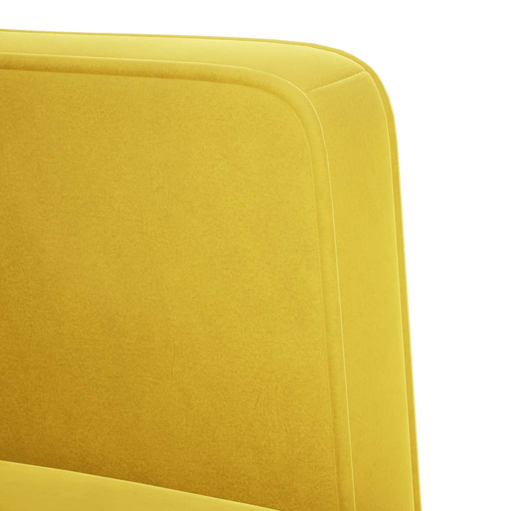 Zweisitzer-Sofa Gelb 111 cm Samt