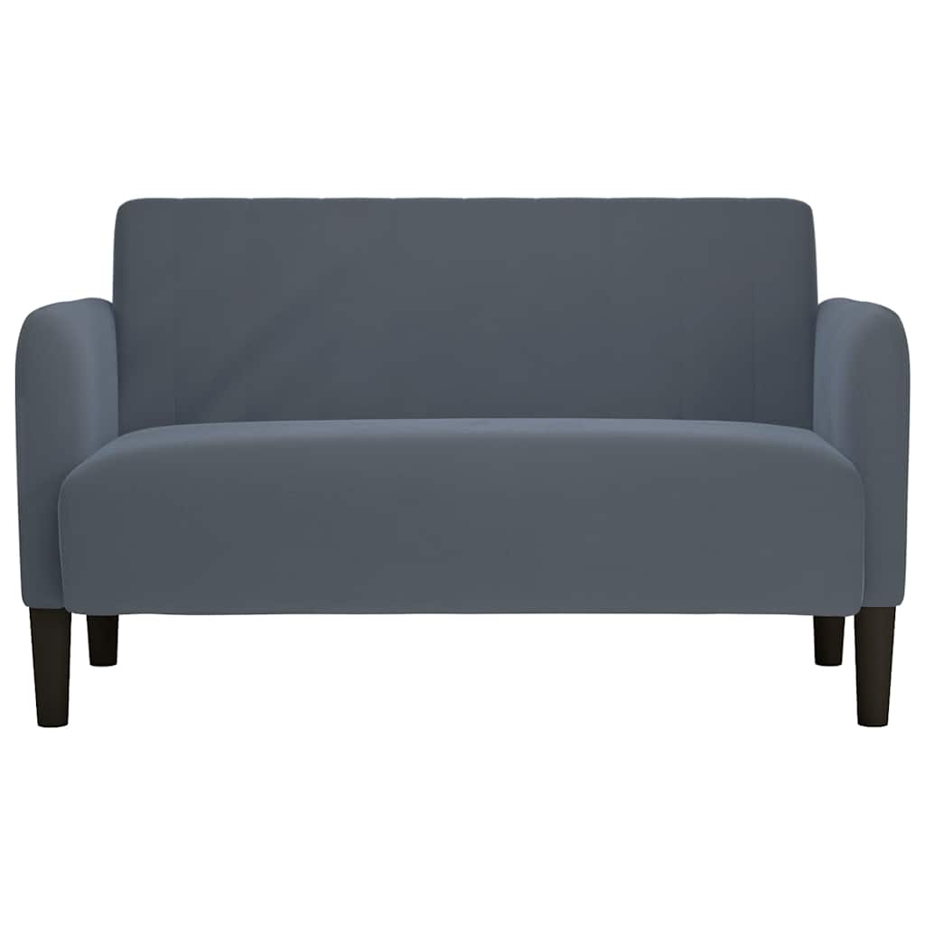 Canapé deux places gris foncé 109 cm velours