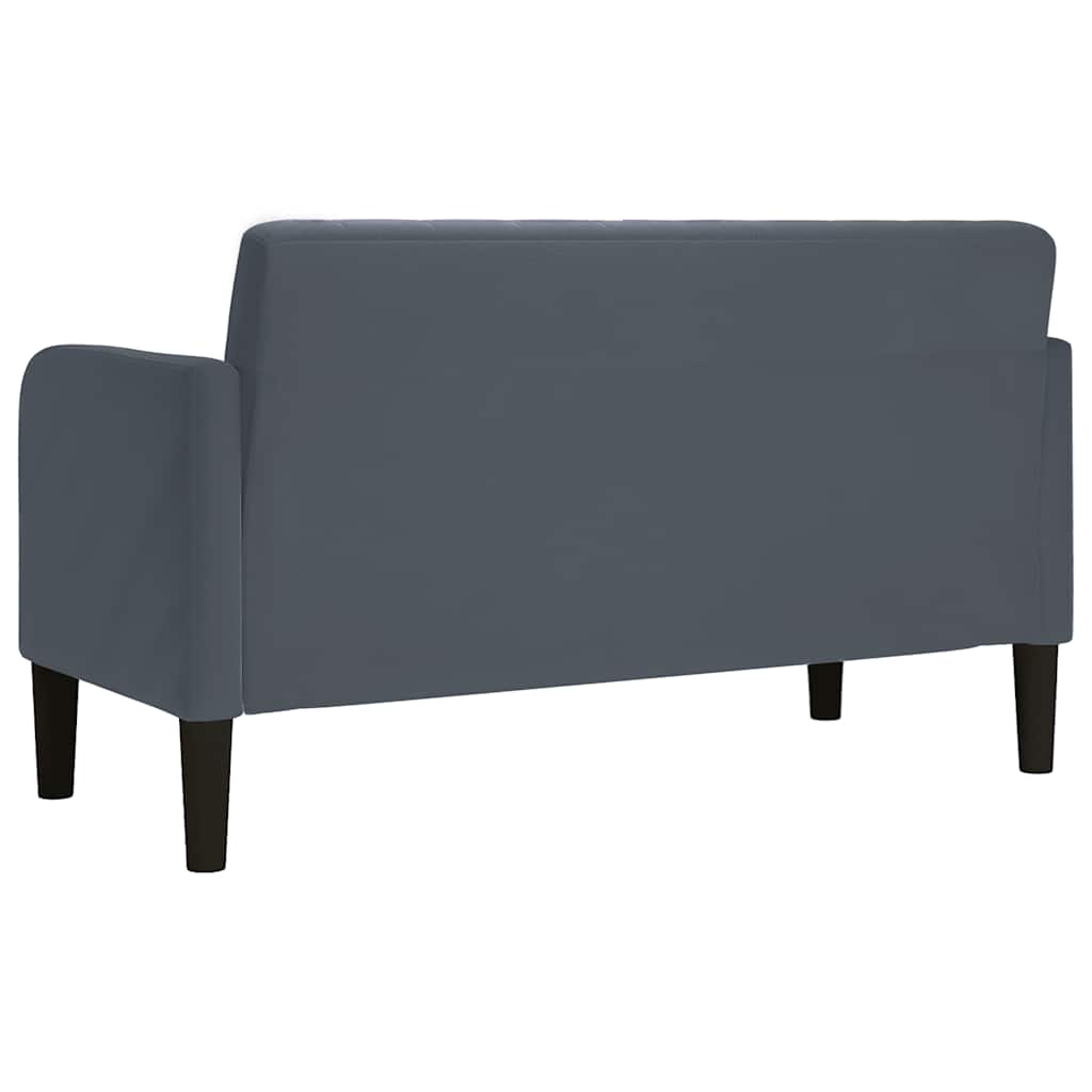 Canapé deux places gris foncé 109 cm velours