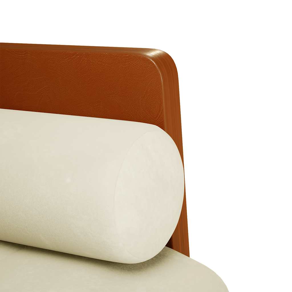 Canapé deux places avec traversins crème 110 cm velours