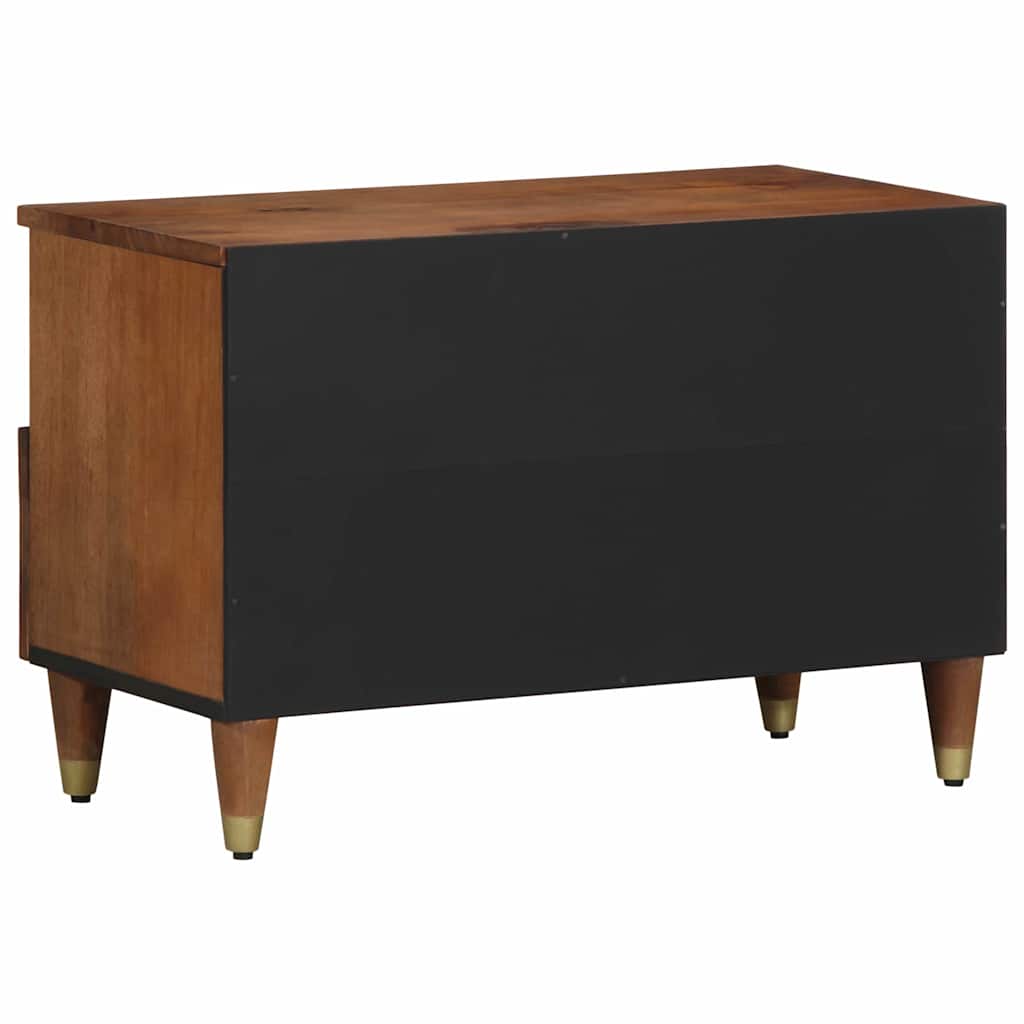 TV-Schränk mit Regal mit Speicher Braun Massivholz Mango