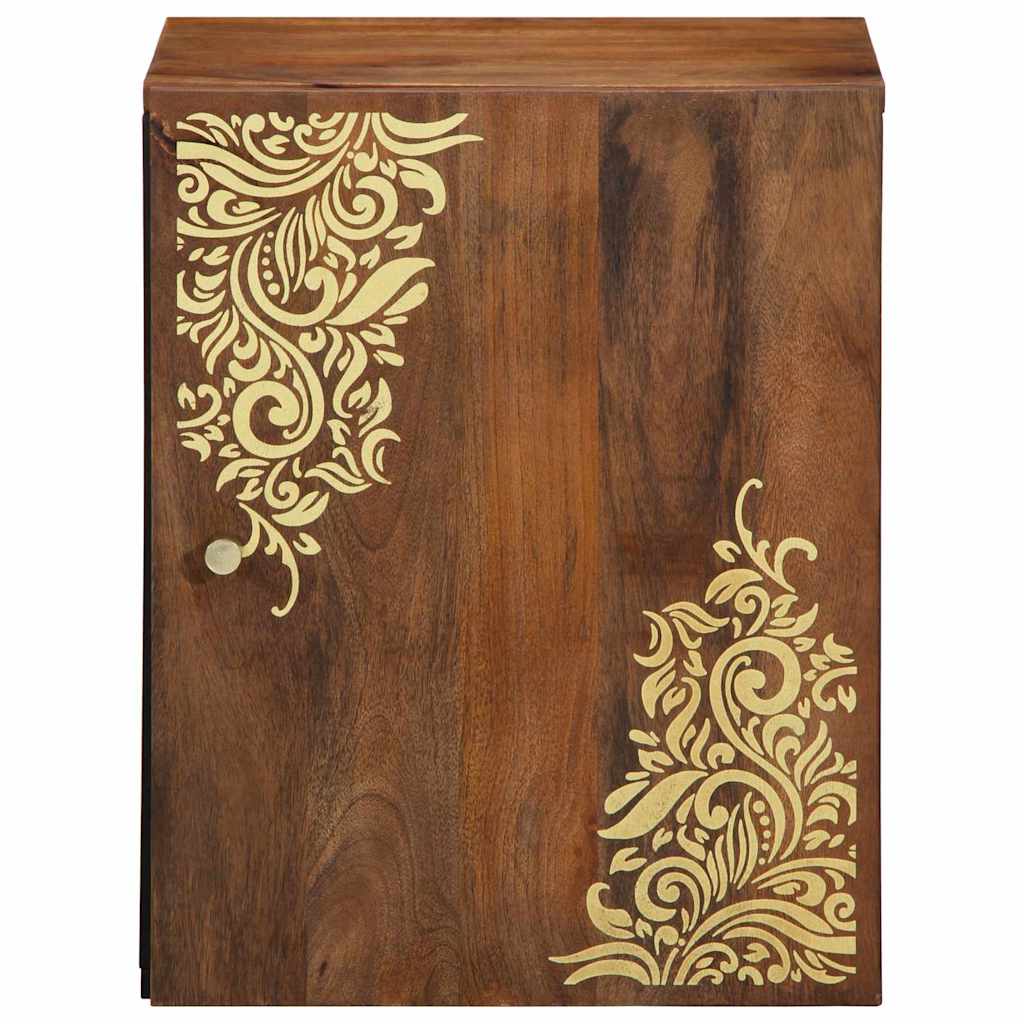 Badezimmer-Wandschrank mit Speicher Honigbraun 38 x 33 x 48 cm