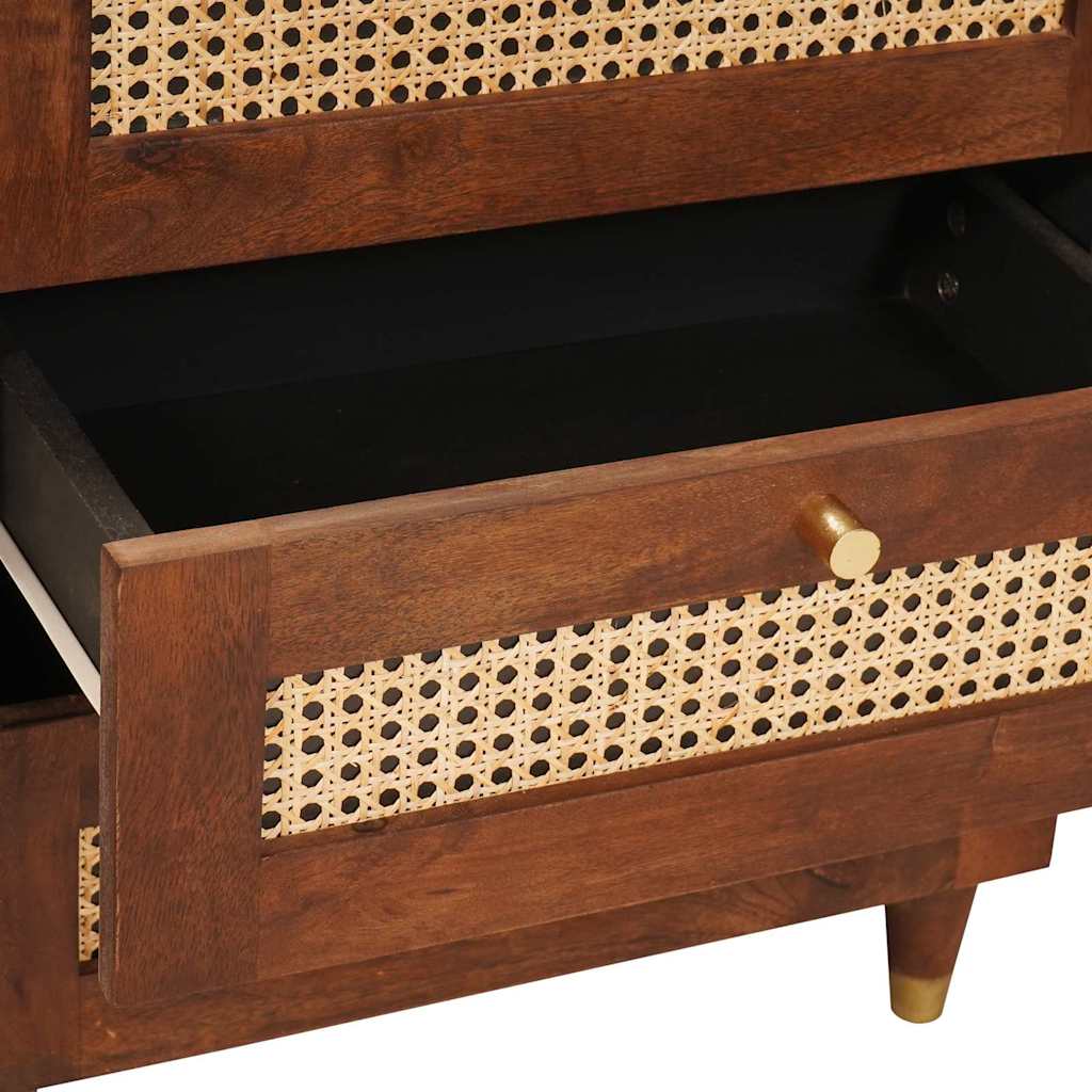 Nachttische Braun 50 x 33 x 60 cm Massivholz Mango