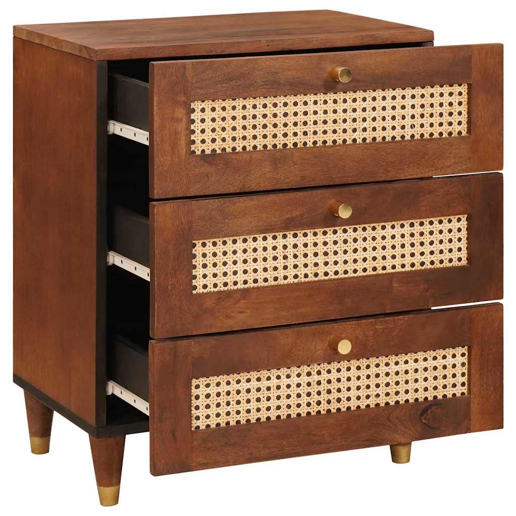 Nachttische Braun 50 x 33 x 60 cm Massivholz Mango