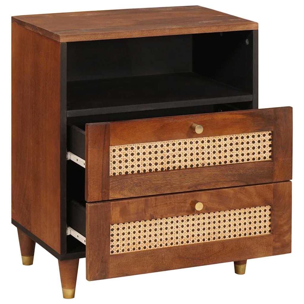 Nachttische Braun 50 x 33 x 60 cm Massivholz Mango