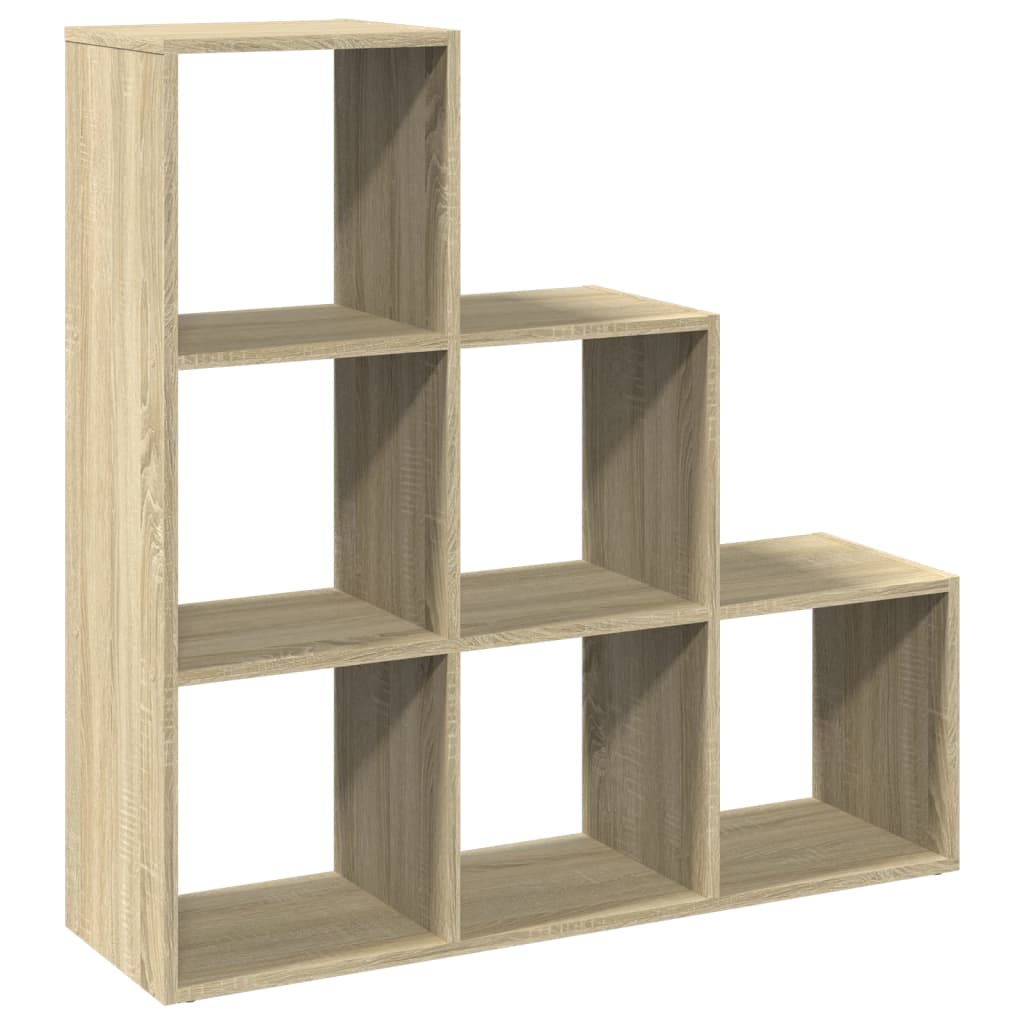 Bibliothèque séparateur de pièce 3 niveaux Chêne Sonoma 99x29x99 cm