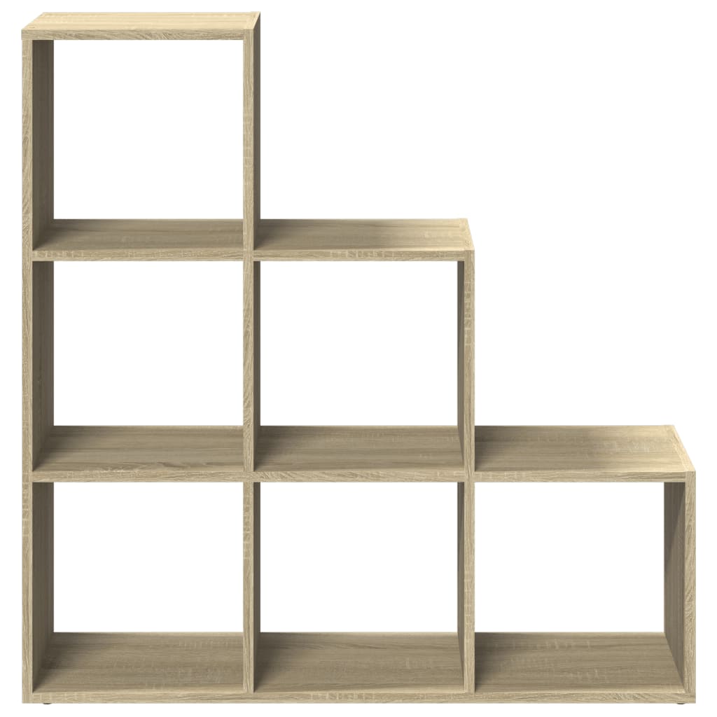 Bibliothèque séparateur de pièce 3 niveaux Chêne Sonoma 99x29x99 cm