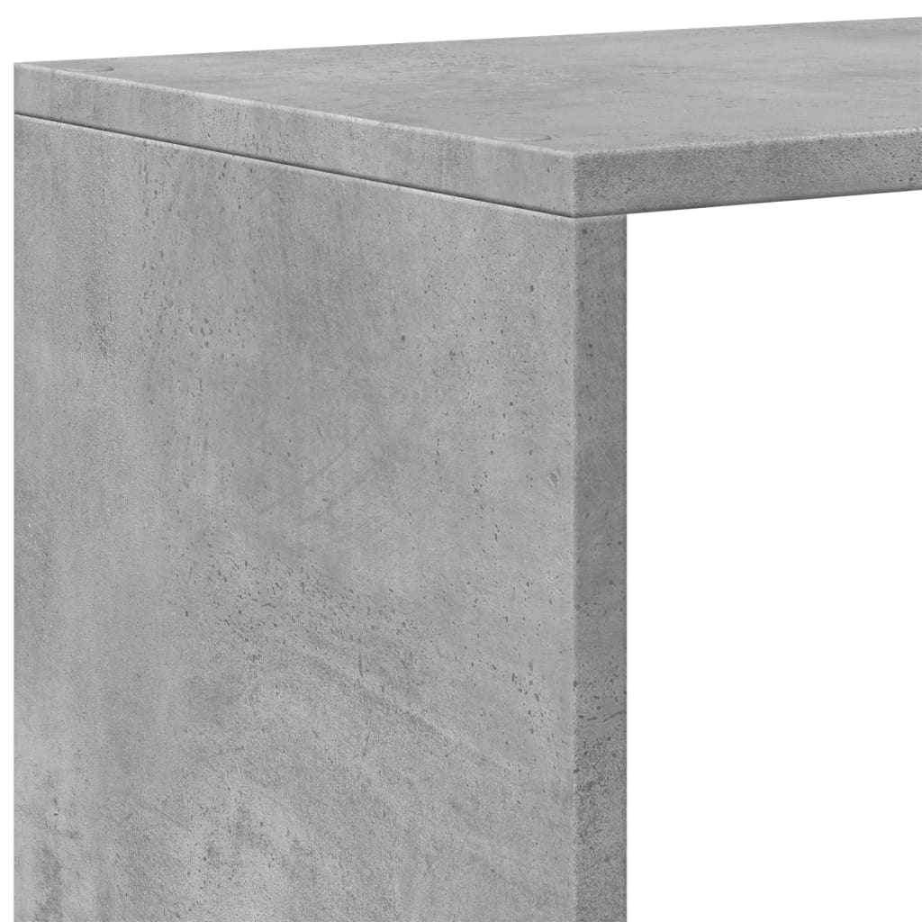 Bibliothèque séparateur de pièce 3 niveaux gris béton 99x29x99 cm