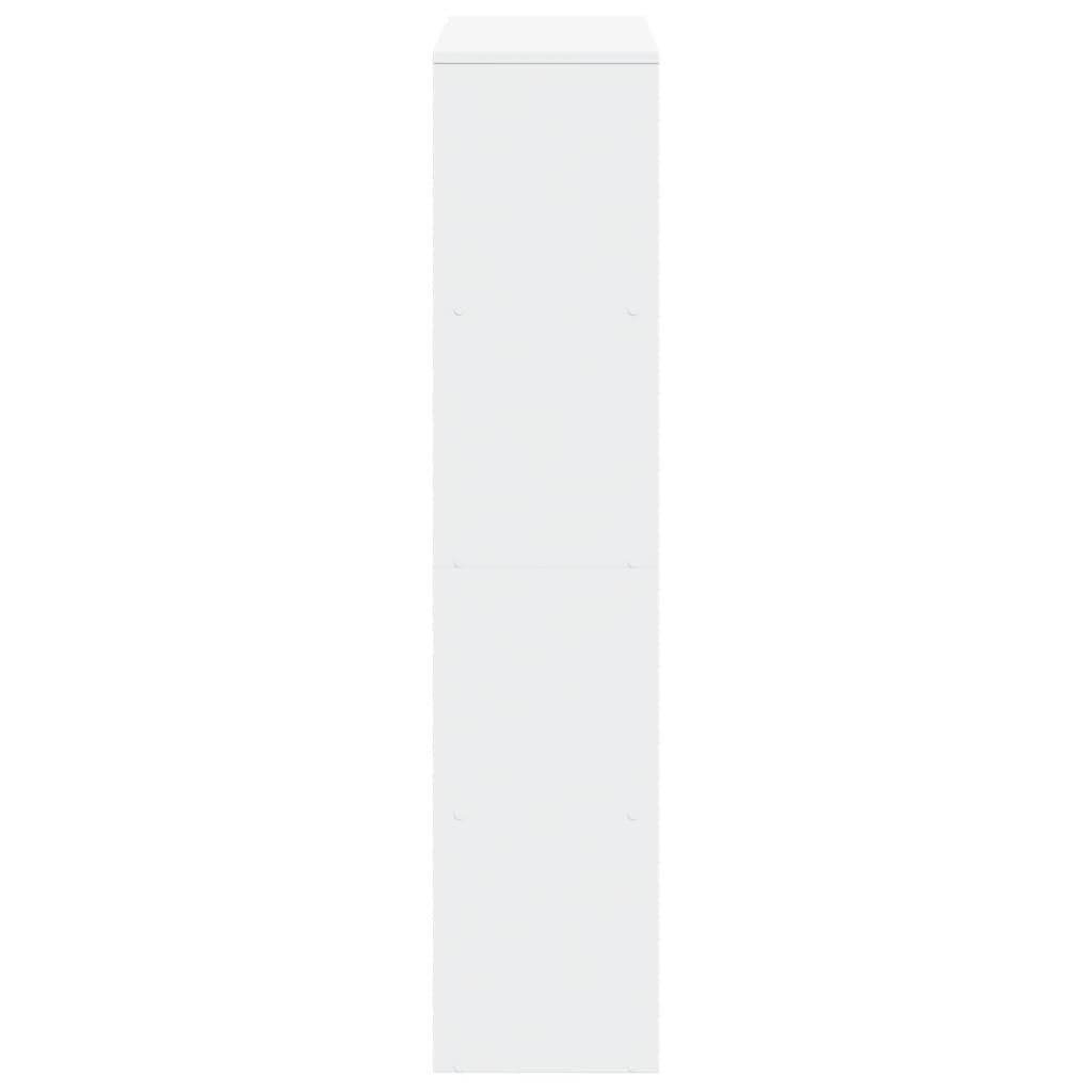 Bibliothèque séparateur de pièce 4 niveaux blanc 131,5x29x131,5 cm