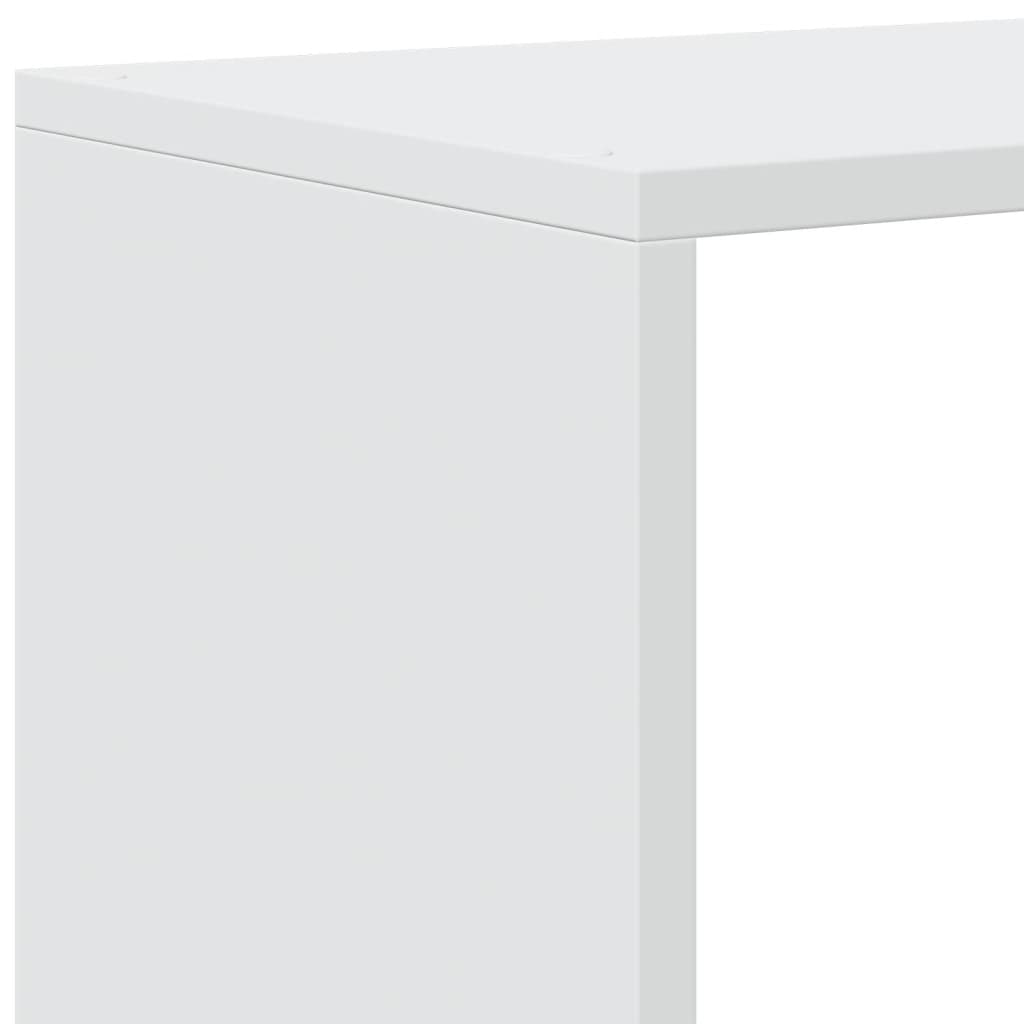 Bibliothèque séparateur de pièce 4 niveaux blanc 131,5x29x131,5 cm