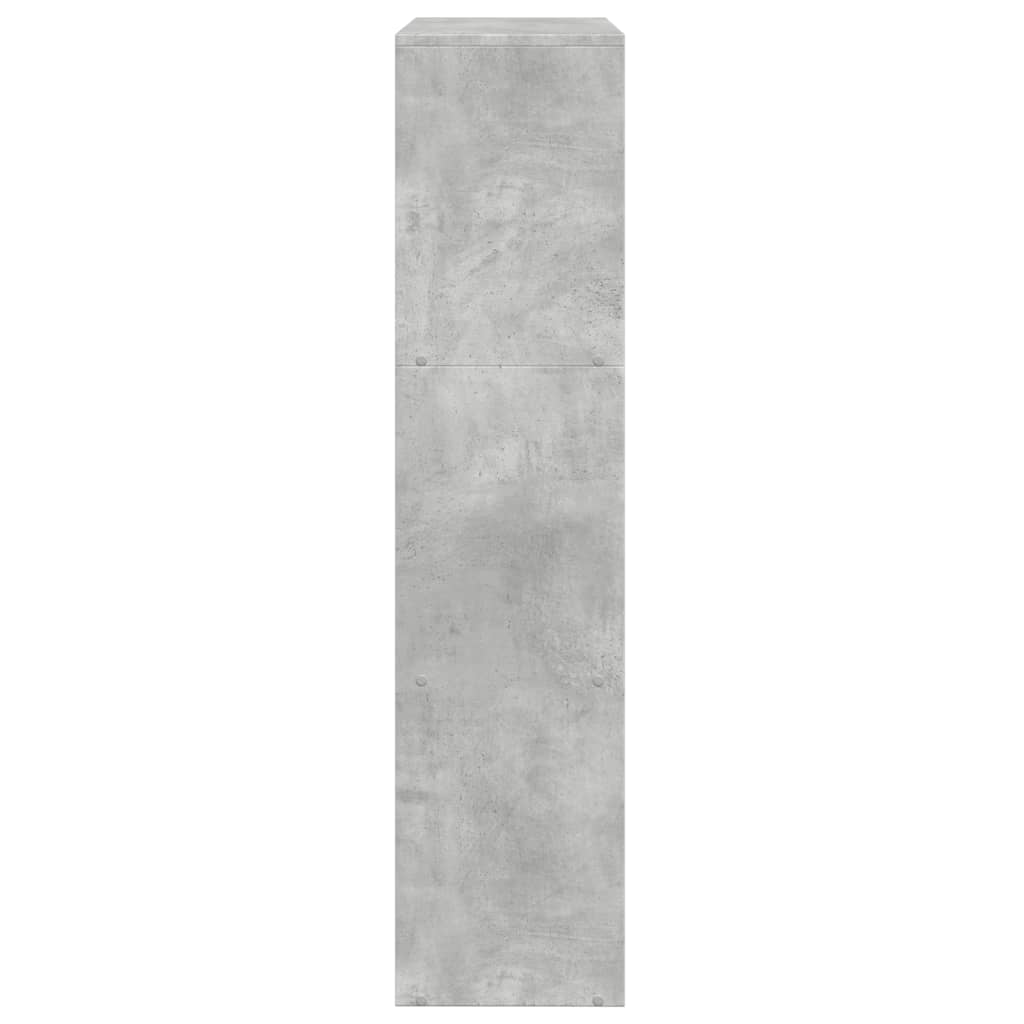 Bibliothèque séparateur de pièce 3 niveaux gris béton 137,5x29x103,5 cm