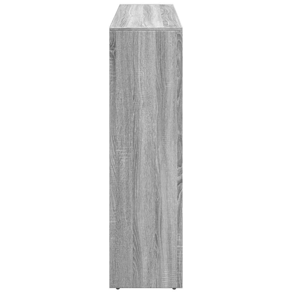 Bibliothèque séparateur de pièce 3 niveaux gris Sonoma 137,5x29x103,5 cm