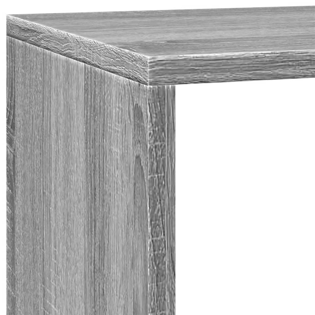 Bibliothèque séparateur de pièce 3 niveaux gris Sonoma 137,5x29x103,5 cm
