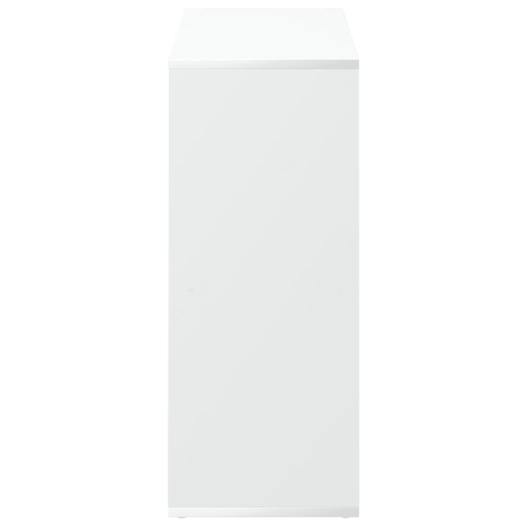 Bibliothèque de séparation de pièce blanche 69,5x29x69,5 cm en bois