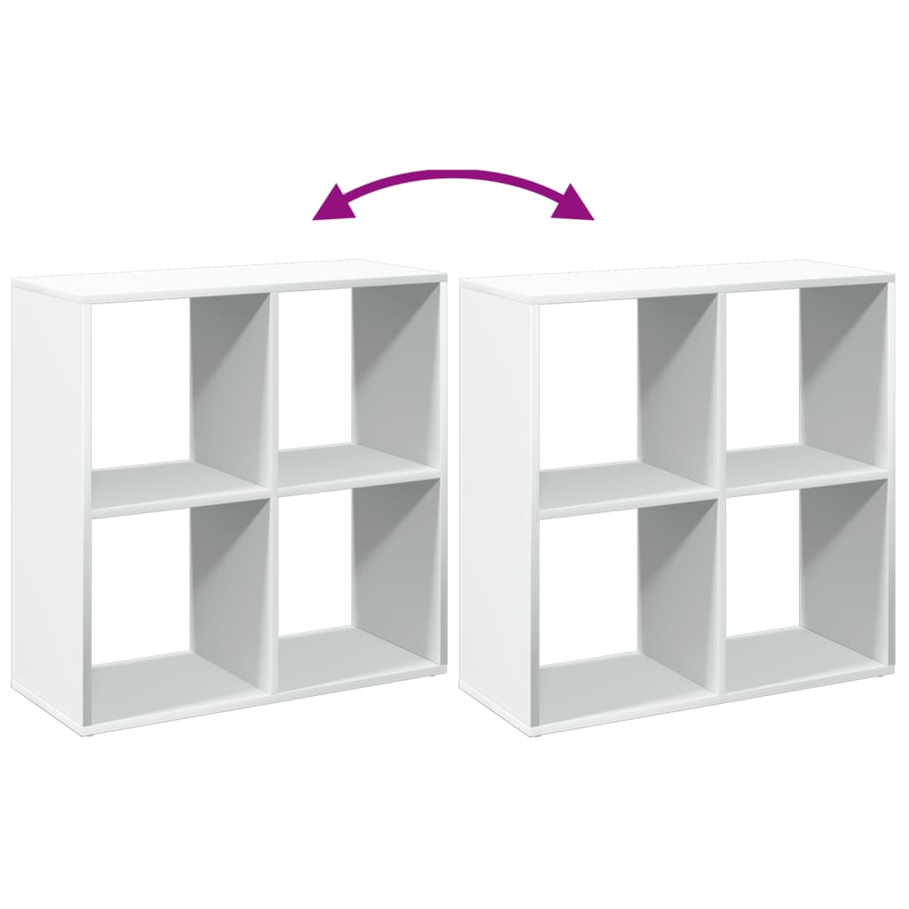 Bibliothèque de séparation de pièce blanche 69,5x29x69,5 cm en bois