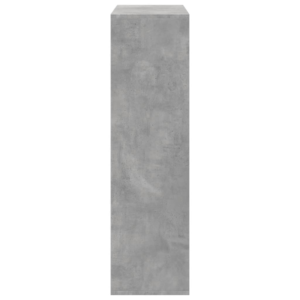 Room Divider Bookcase Concrete Grey 69.5x29x103.5 cm Wood Material