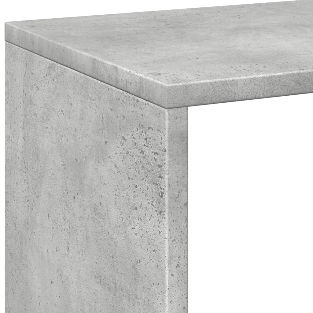Room Divider Bookcase Concrete Grey 69.5x29x103.5 cm Wood Material