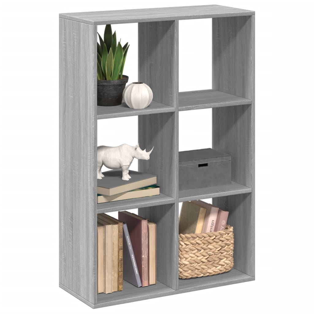 Room Divider Bookcase Gray Sonoma 69.5x29x103.5 cm