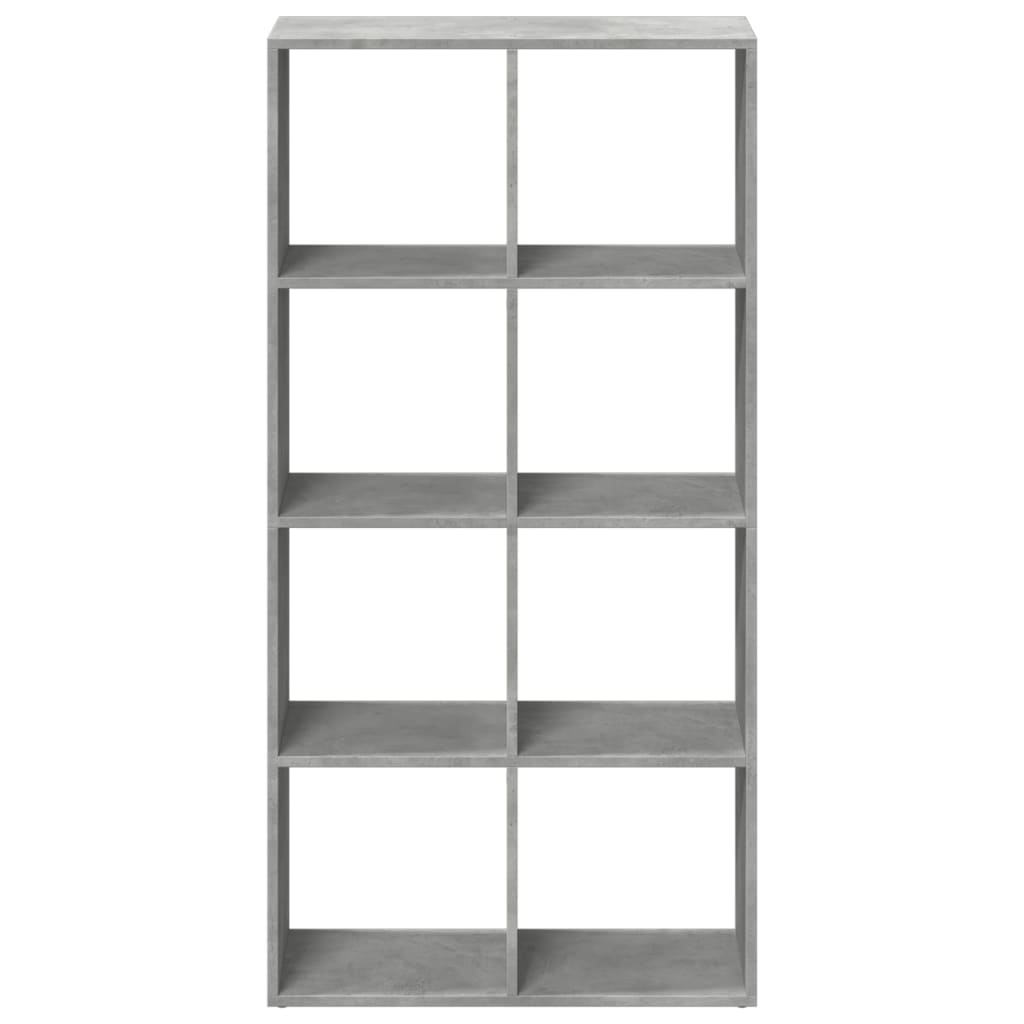 Room Divider Bookcase Concrete Grey 69.5x29x137.5 cm Wood Material