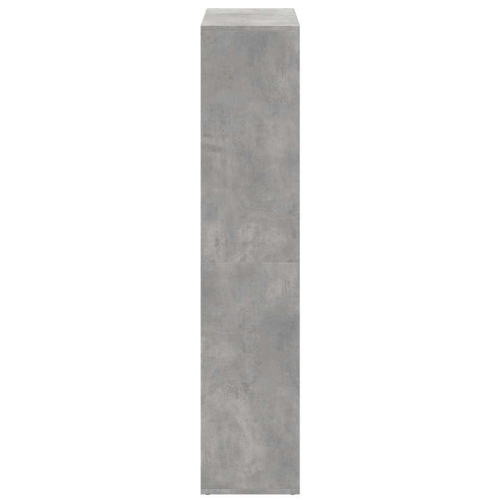 Room Divider Bookcase Concrete Grey 69.5x29x137.5 cm Wood Material