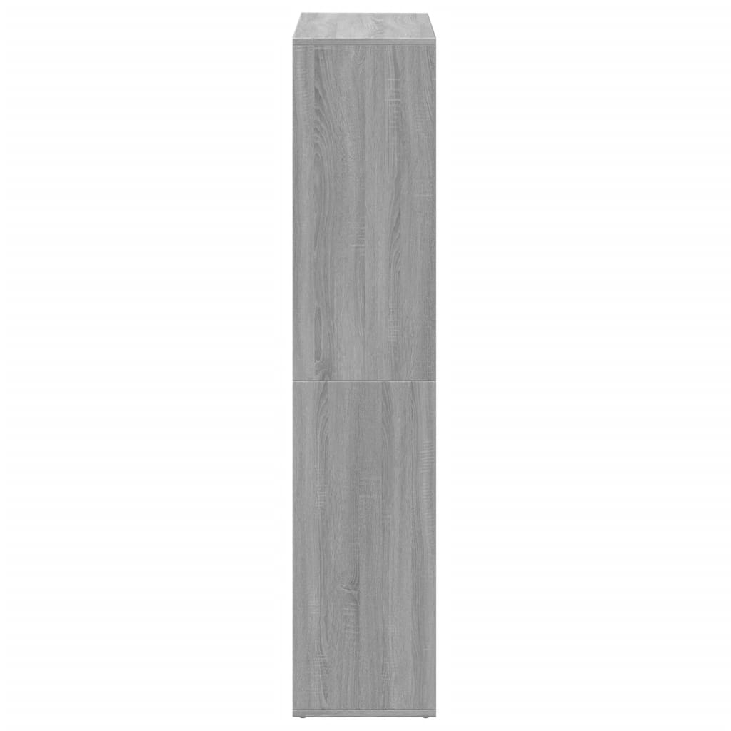 Room Divider Bookcase Gray Sonoma 69.5x29x137.5 cm